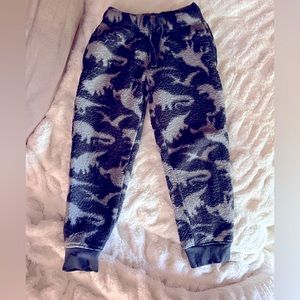 Fleece dino pants